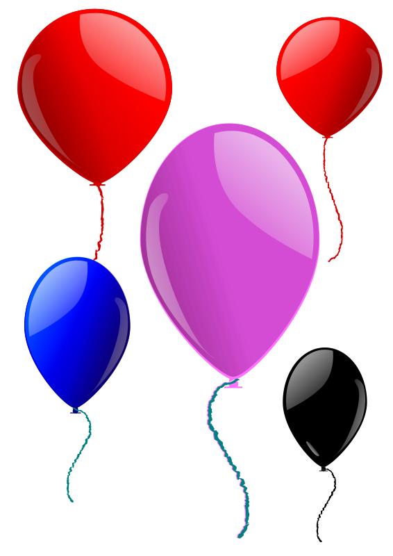 Balloons And Confetti Free Clipart